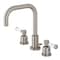 Kingston Brass FSC8938DPL Paris Widespread Bathroom Faucet W/ Brass Pop-Up, Nickel FSC8938DPL - alternate 1